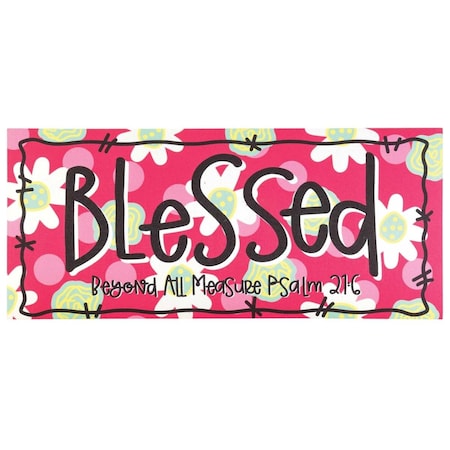 Perfectpillows 9.75 x 21.875 in. Blessed Beyond Measure Insert Doormat PE3463882